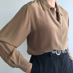 Vintage Silk Button Down Blouse